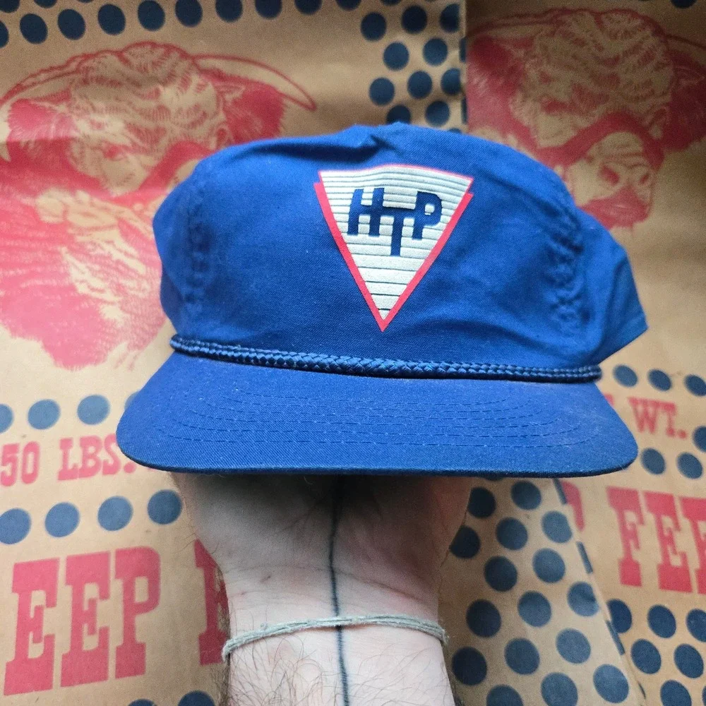 Vintage Raybestos HTP Snapback Hat OS Mens Blue Rope Trucker Racing Promo Cotton